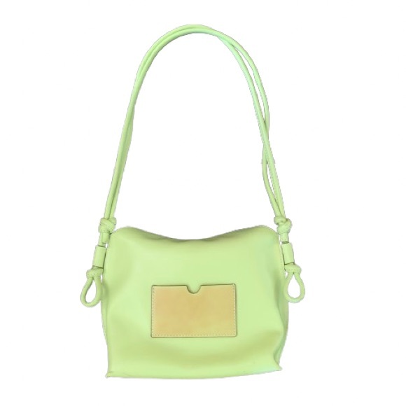 New OAD New York Thea Chartreuse Leather Crossbody Bag Neon Highlighter Green - Picture 6 of 16